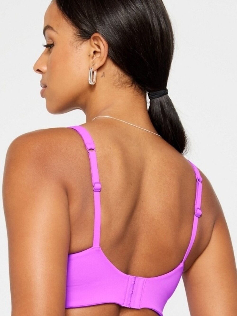 Fabletics Purlux Longline Low Impact Sports Bra - Neon Fuchsia